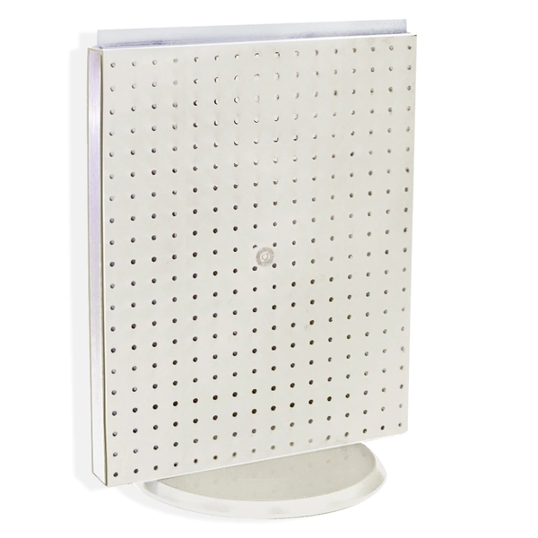 Azar Displays Revolving 16"W x 20.25"H Pegboard Counter Display 700500-WHT